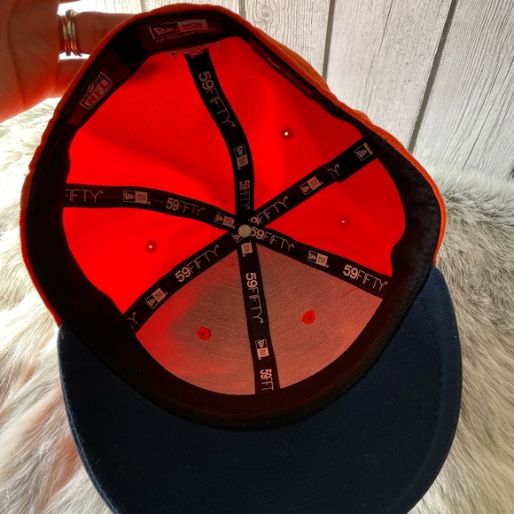Men's Denver Broncos New Era Orange/Navy Flawless 9FIFTY Snapback Hat - Picture 5 of 5